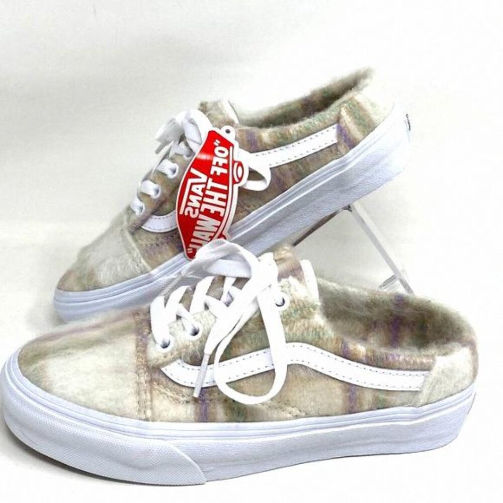 VANS Old Skool Mule Sneakers Soft Plaid Low VN0A4P3Y98A Women's Canvas Top